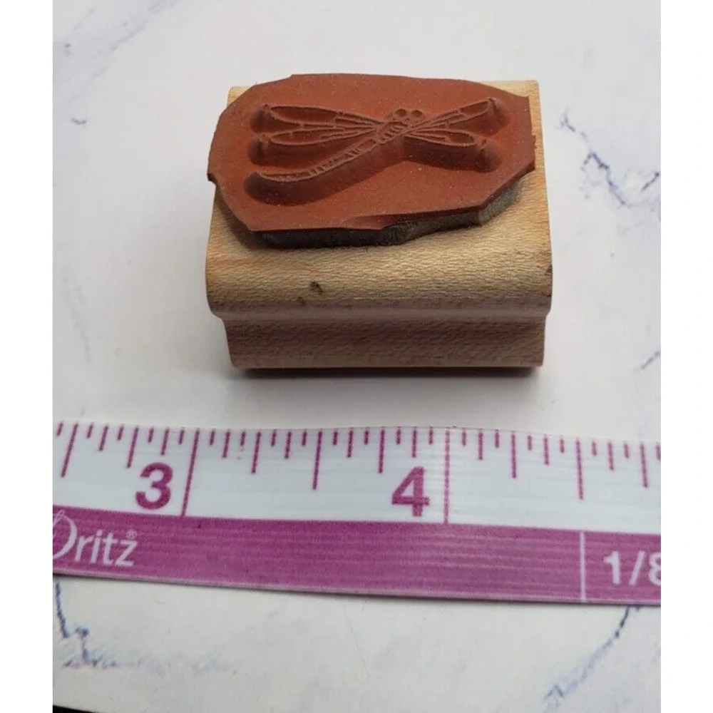 Mixed Lot of 10 Wood Mounted Rubber Stamps Nature Party Thanks